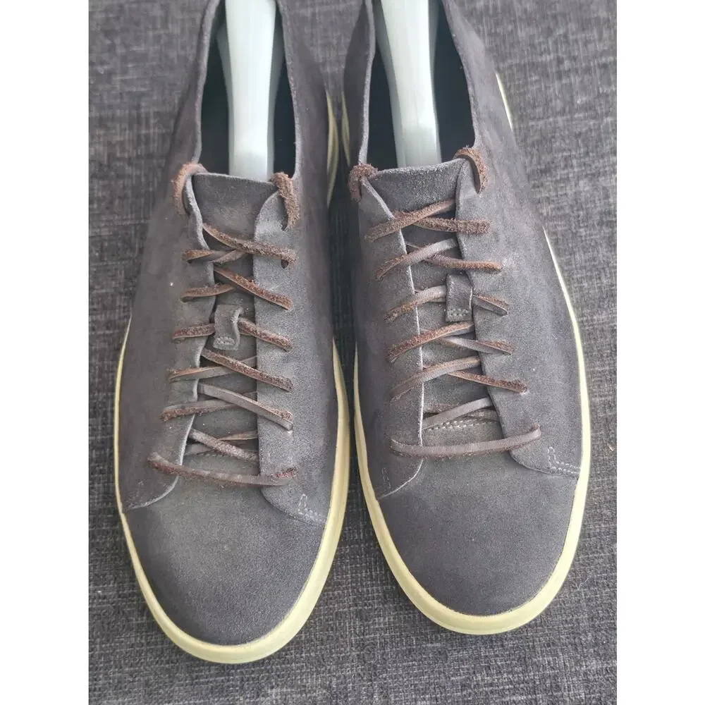Vince Men's Copeland Suede Sneakers Charcoal Gray Charcoal Grey Low Top Size 9 M
